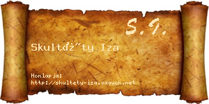 Skultéty Iza névjegykártya